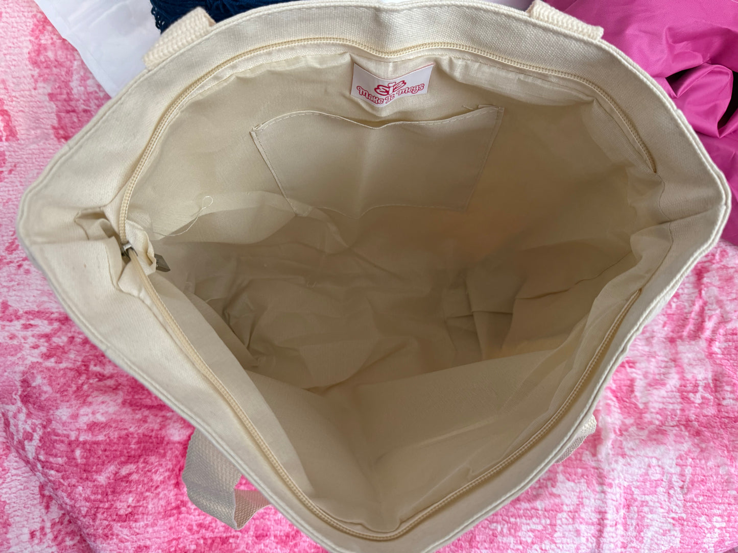 Canvas Tote Bag Custom FOR RAVEN