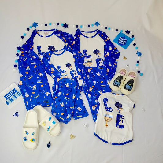 Hanukkah Pajamas Gnome Print