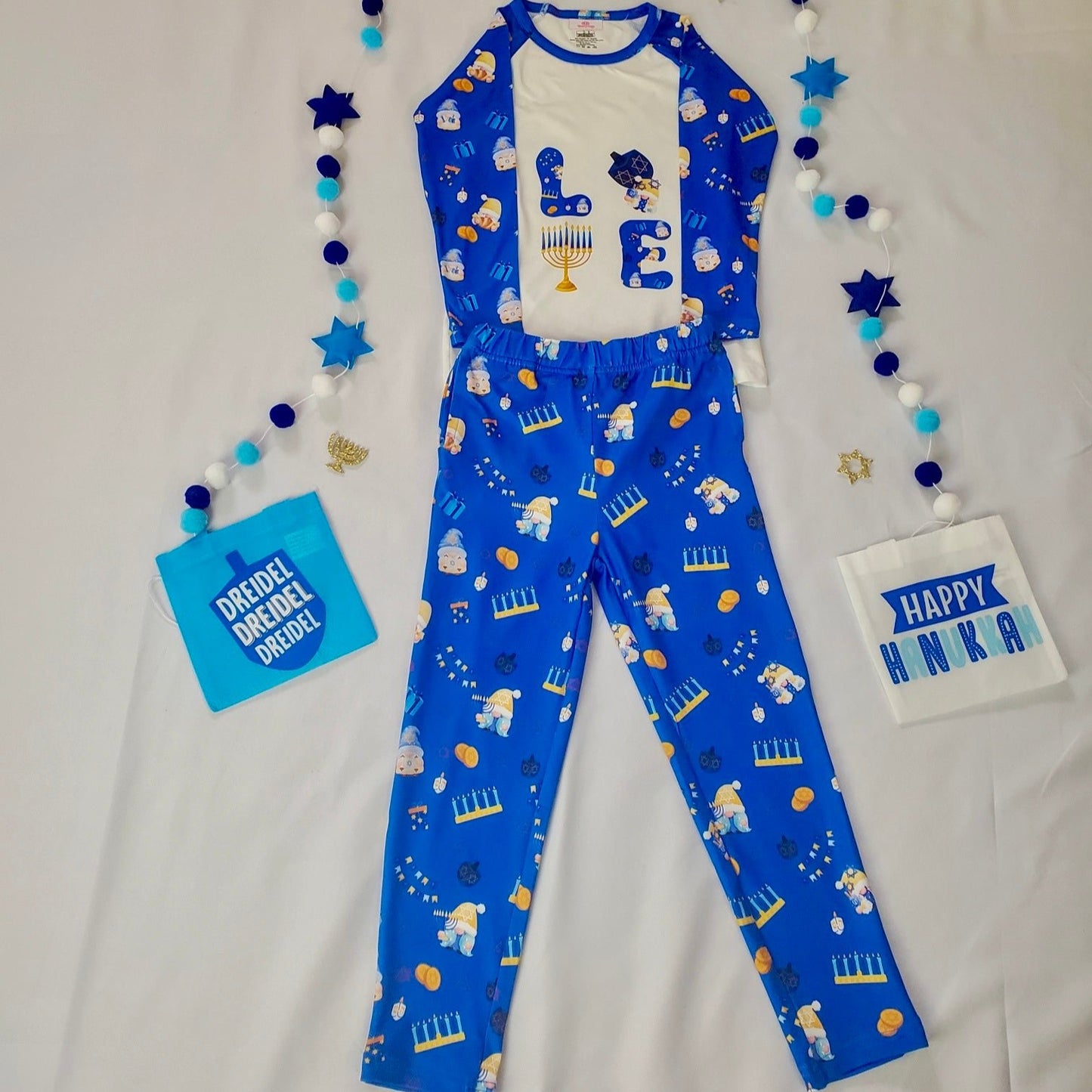 Hanukkah Pajamas Gnome Print