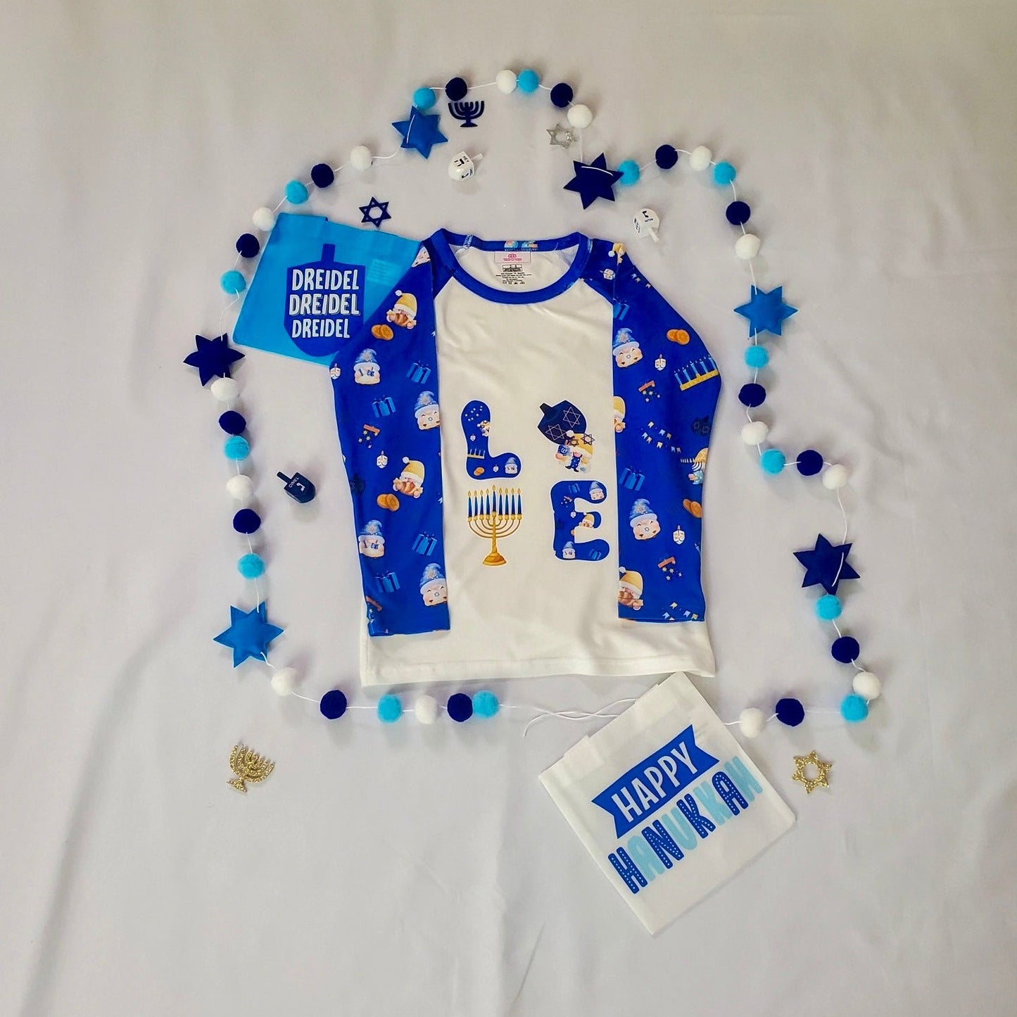 Hanukkah Pajamas Gnome Print