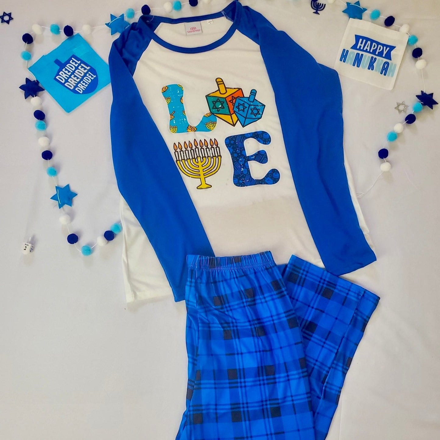 Hanukkah Pajamas Plaid Print